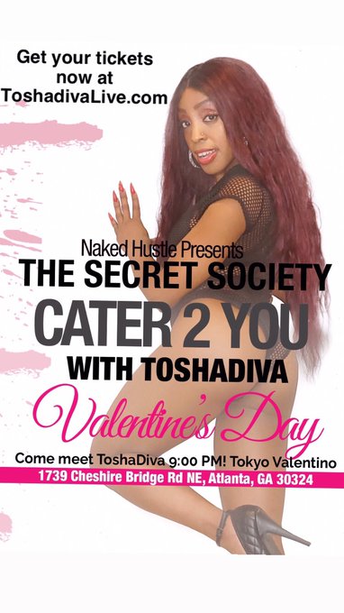 Want to have some fun with me on Valentine&rsquo;s Day?💋This is your chance to let me Cater 2 you and get signed<a href="/tag/nakedhustle"class="tags"><span>#nakedhustle</span></a><a href="/tag/adultparty"class="tags"><span>#adultparty</span></a><a href="/tag/toshadiva"class="tags"><span>#toshadiva</span></a><a href="/tag/tokyovalentinoatl"class="tags"><span>#tokyovalentinoatl</span></a>