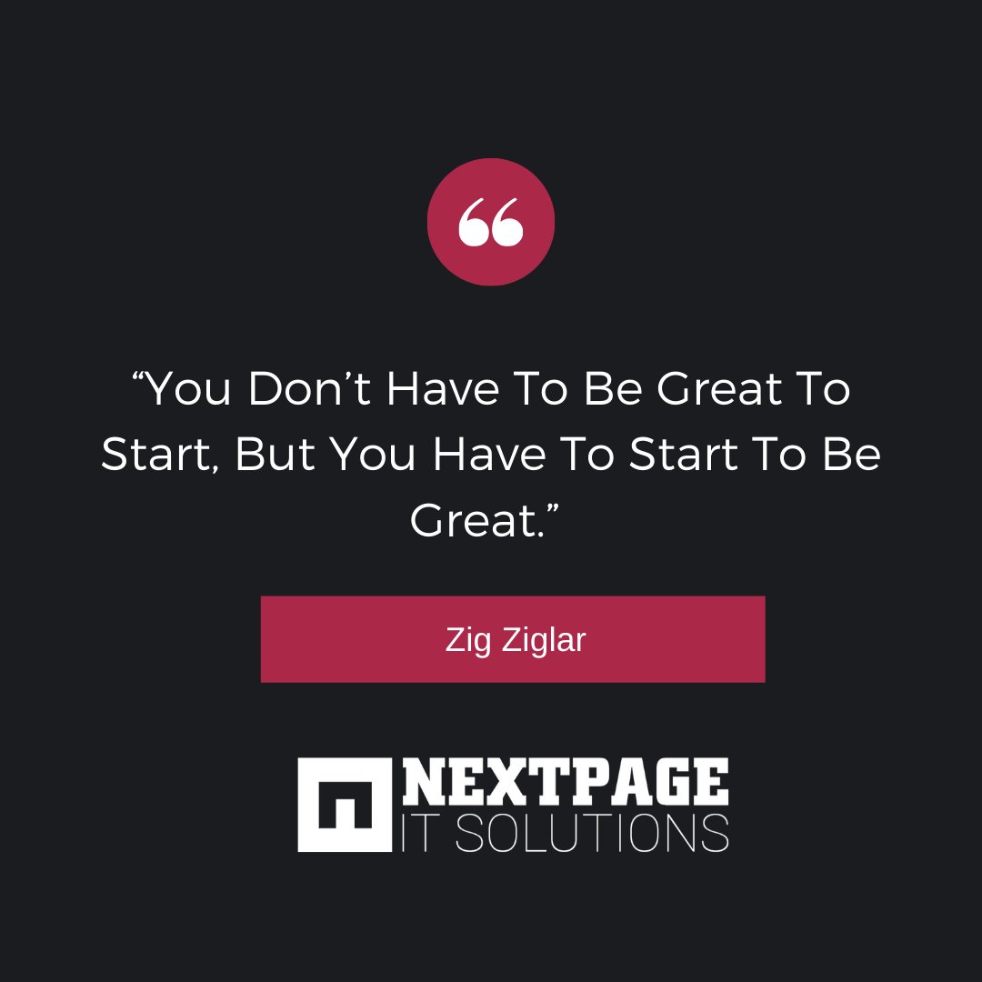 IT_NextPage's tweet image. “You Don’t Have To Be Great To Start, But You Have To Start To Be Great.”
#nextpage #quotes #dailyquotes #motivationalquotes #positivityquotes #mondaymotivation