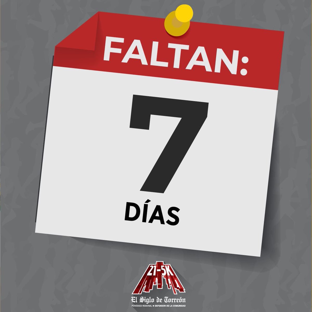 21kelsiglo's tweet photo. ¡Ya sólo faltan 7 días!🥳
¿Ya te inscribiste?👀

Puedes hacerlo en alguna de las sucursales de El Siglo de Torreón, en el Bosque Venustiano Carranza con “Yayo” o en línea entrando a :
👉https://t.co/uNpZ0eqHGH

¡Anímate! ♀ ♂
#Carrera #21K #5K #Infantiles #Siglo #Run https://t.co/Y7UUE6wHPY
