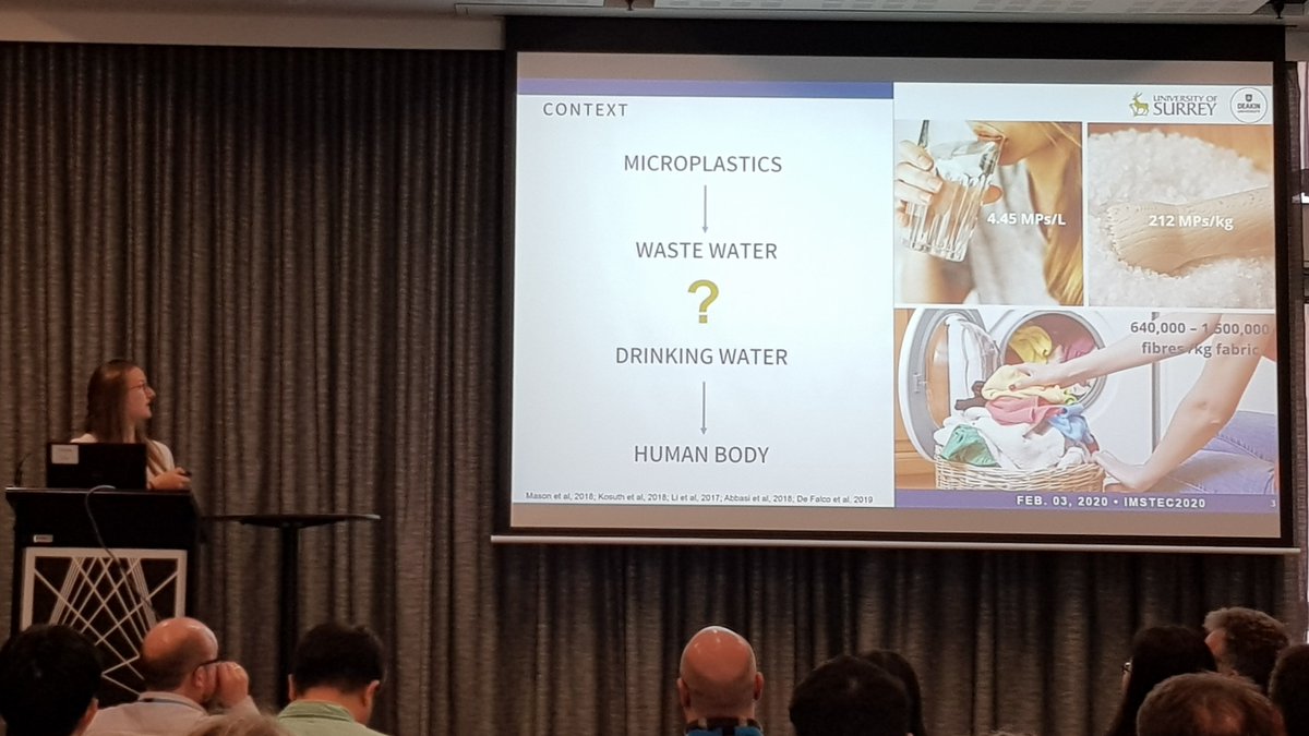 NMaRion_G's tweet image. #microplastics are contaminating our water supply, including drinking water. Marie Enfrin @UniOfSurrey 🇬🇧@DeakinIfm 🇦🇺proposes solutions to improve water purification membranes  #IMSTEC2020