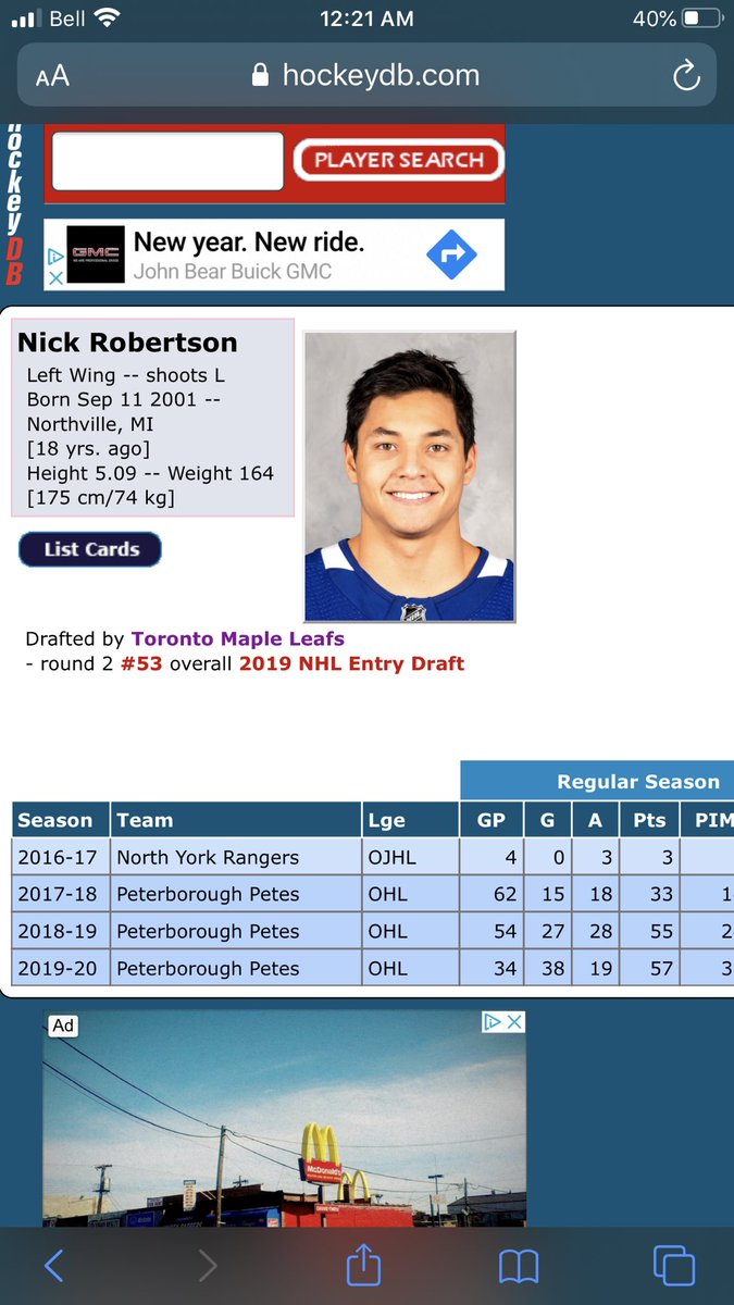 ItsLugtsy's tweet photo. Robertson deserves more hype and attention. #prospectupdate #LeafsForever https://t.co/XAqGPJehG7
