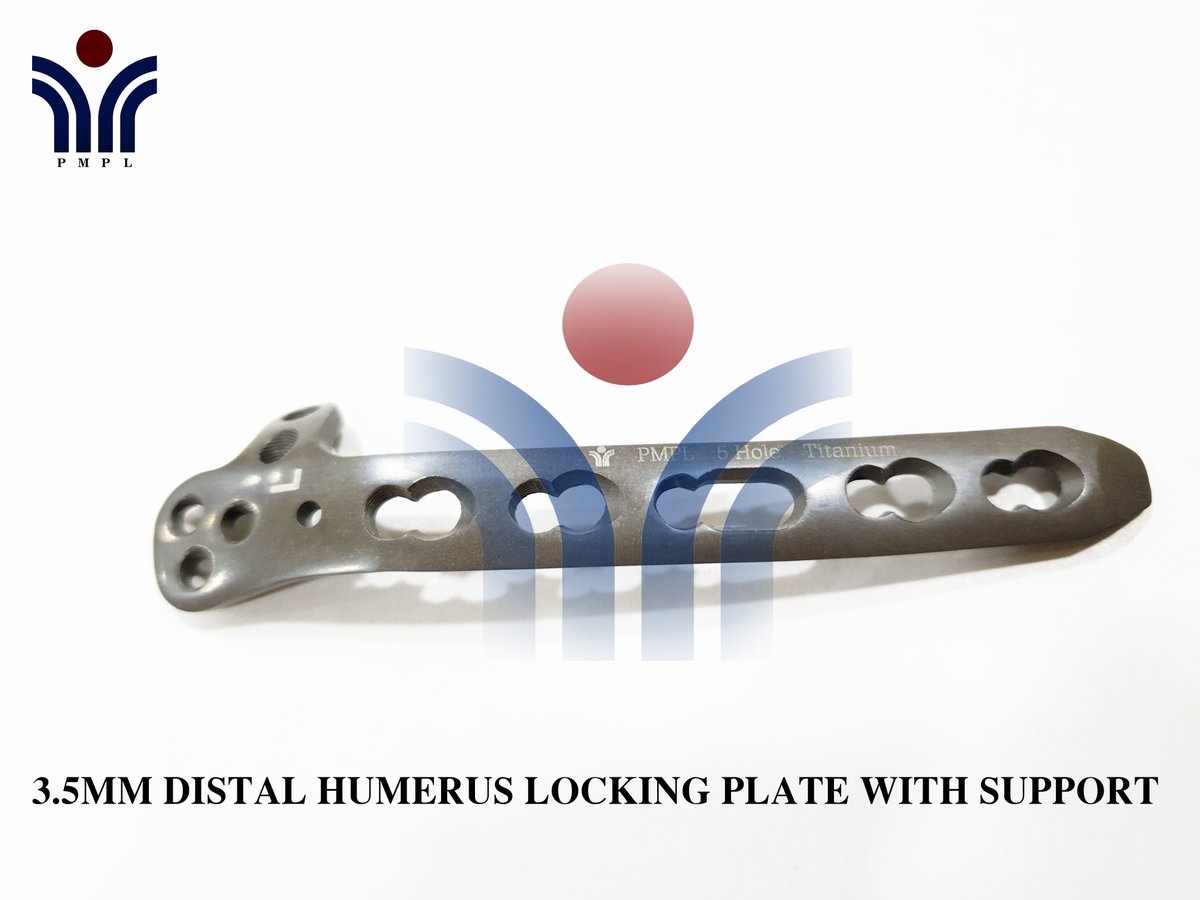 PMPL_panchal's tweet photo. LCP Posterolateral Distal Humerus 3.5mm With Support
 
It is used in the treatment of intra-articular fractures of the distal humerus, supracondylar fractures of the distal humerus and non-unions of the distal humerus. 
- Available in size of 03, 05, 07, 09 &amp; 11 Holes https://t.co/lp9R4Z2tkL