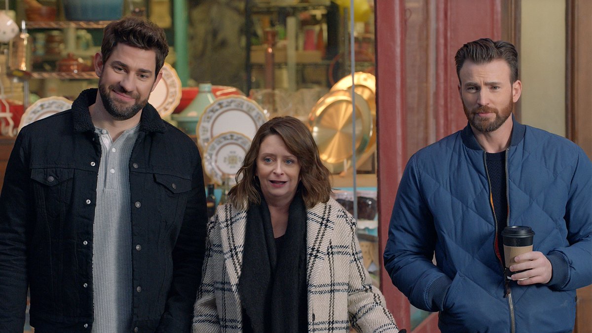 mashable's tweet photo. Watch wicked hot Boston dudes Chris Evans and John Krasinski star in a delightful #SuperBowl  commercial https://t.co/J6W7kKjNpZ https://t.co/52OoYeAA66