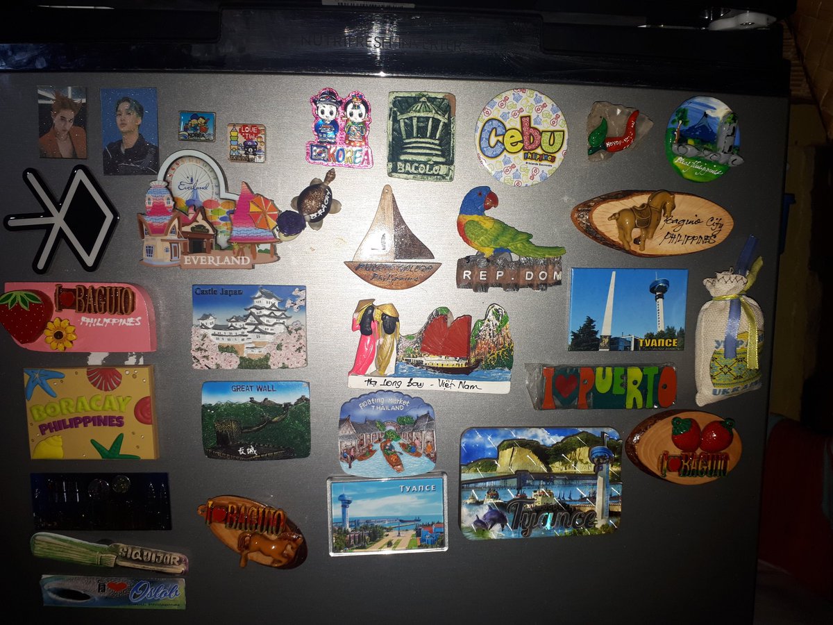 jkaycee16's tweet photo. Look who's joining our little ref magnet collection. Di na nagtanong yong mama kung sino sila 😁😁😁😁😁
Got those Kai and Suho ref magnets from the #beyondthedistance cupsleeve event.
I forget the name who gave them but thank you. May mga gwapo sa ref namen 😊 https://t.co/2o8wySun3x