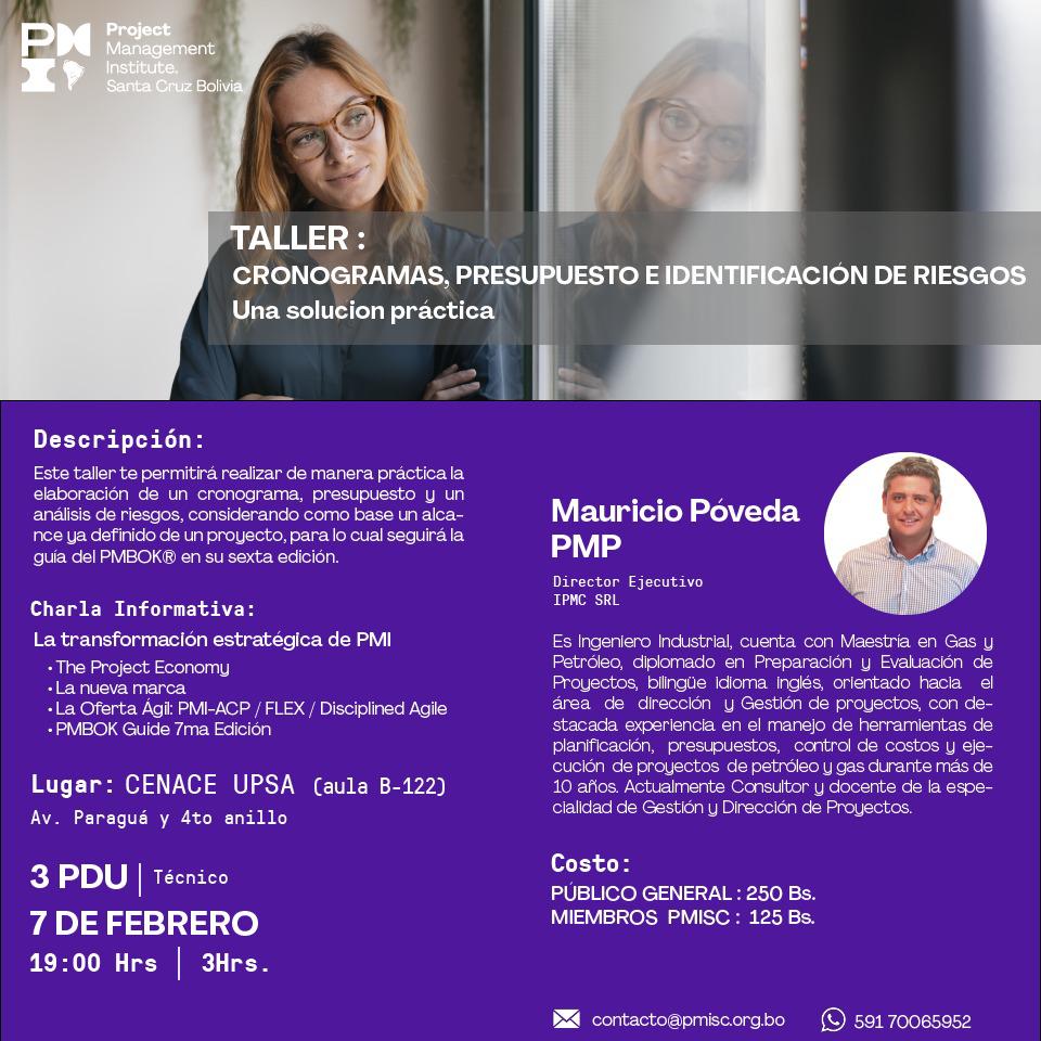 AACE_bolivia's tweet photo. Publicamos este evento del Capitulo PMI Santa Cruz, institucion aliada de la AACE Bolivia Section
Este evento es muy importante para complementar tu formacion en Project Management.
Mas informes: contacto@pmisc.org.bo
WhatsApp: +591.700.65.95.2
Santa Cruz
Bolivia https://t.co/vy4WSxJkql
