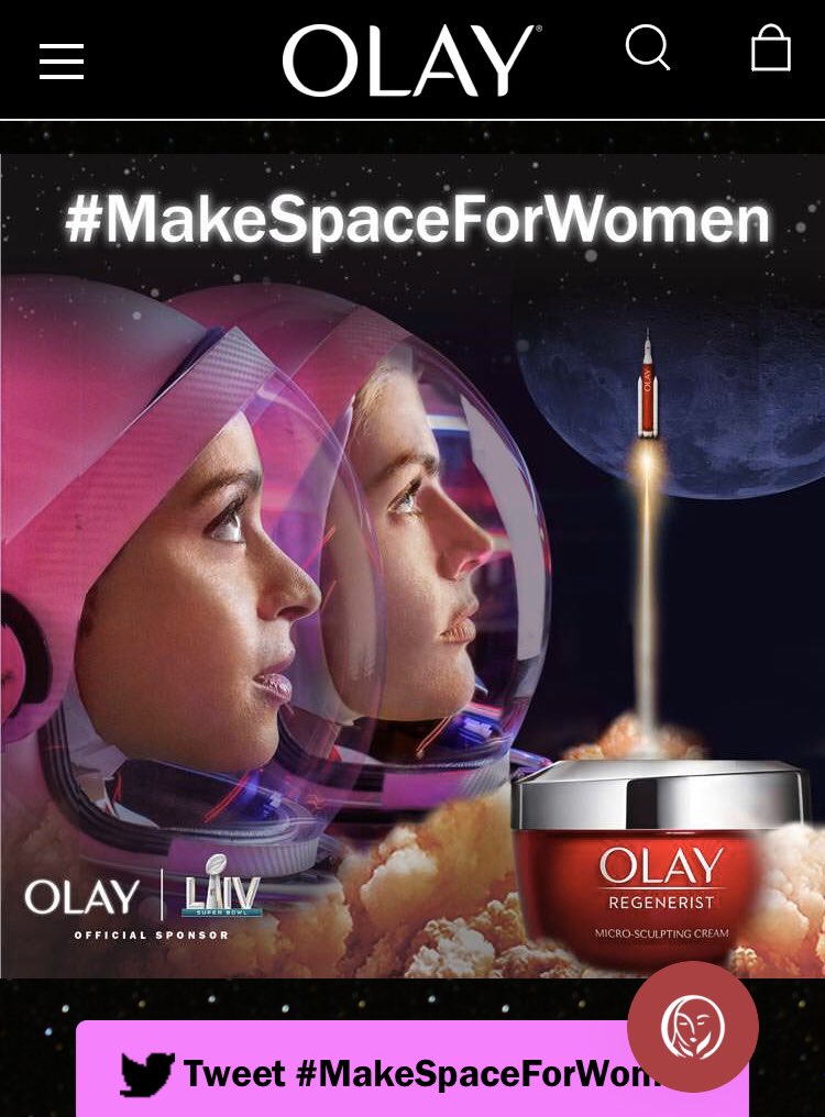 DavidCRhoa's tweet photo. Okay...look, I know I am old, but I can’t quite figure out how the @NFL expects to connect with women it’s audience when it juxtaposes the Olay #makespaceforwomen campaign and the ad by Secret with the images of @JLo as a pole dancer. https://t.co/Z3J4pTUbOk