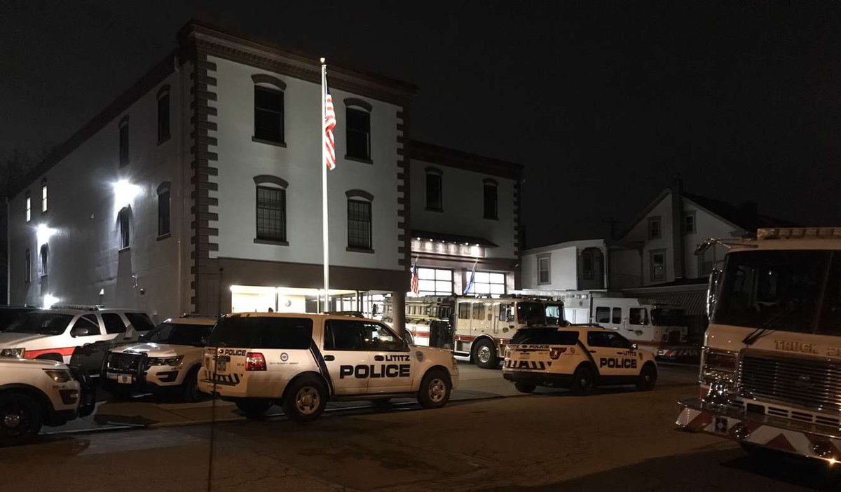 LititzPolice's tweet image. Wanna guess who's house has the bigger TV ???