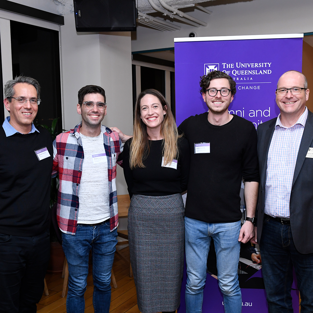 L to R: Nimrod Klayman, Robert Quinn, Dr Jessica Gallagher, Bodhi Connolly, Professor Michael Bruenig