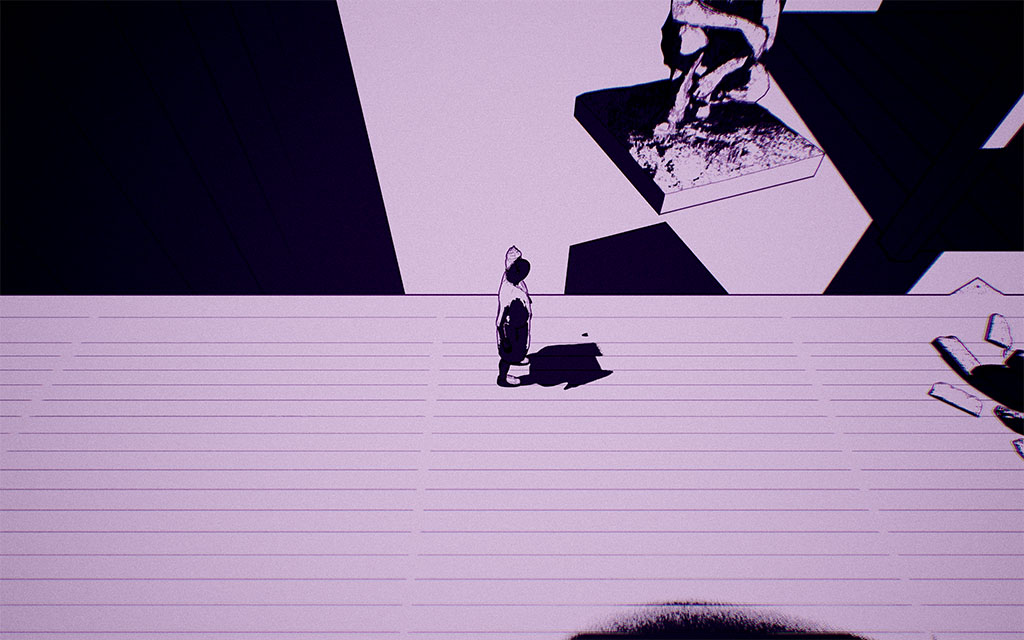 Limbicnation's tweet photo. A few screenshots and work in progress of another experience...#artgame #indiedev #gameart #graygame https://t.co/8DvfTisE3X