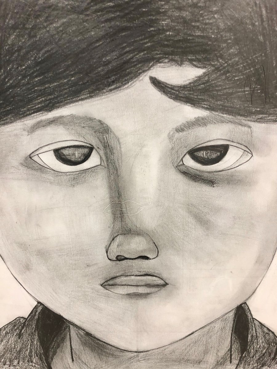Art1072's tweet photo. Y9 Self Portraits https://t.co/nggykozHcC