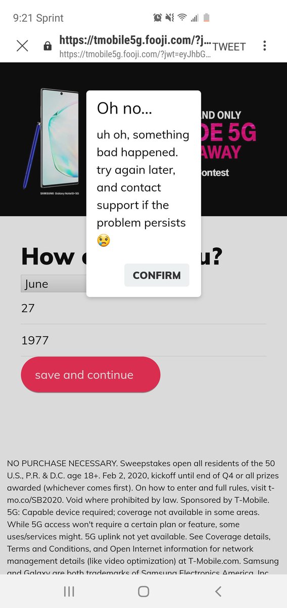 jaycor6's tweet image. Biggest  joke of the damn games supposed to be able to enter every quarter only got 2 replies and they do not work. Scam @tmobile @gofooji #5gthatworks