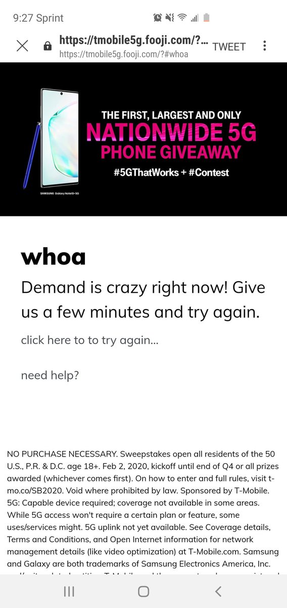 jaycor6's tweet image. Biggest  joke of the damn games supposed to be able to enter every quarter only got 2 replies and they do not work. Scam @tmobile @gofooji #5gthatworks