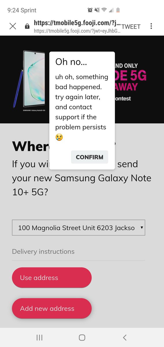 jaycor6's tweet image. Biggest  joke of the damn games supposed to be able to enter every quarter only got 2 replies and they do not work. Scam @tmobile @gofooji #5gthatworks