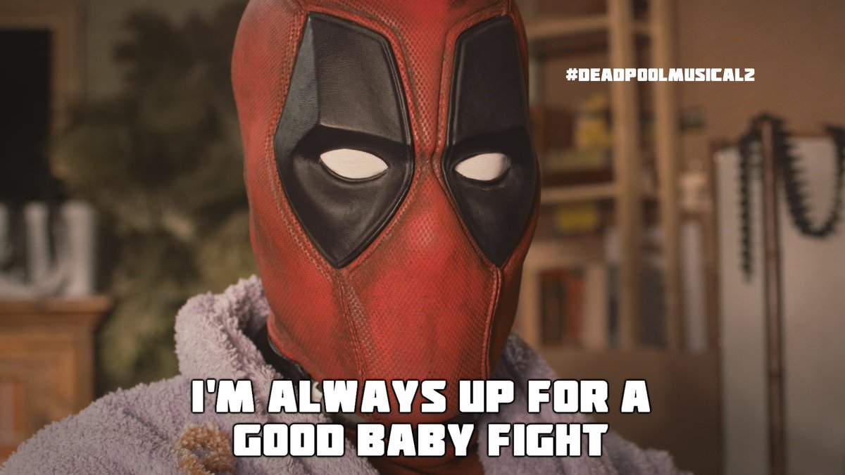 DeadpoolMusical's tweet image. BABY FIIIIIGHT! 👶💥👶 ...My bets on #BabyYoda over #BabyNut.  (Never bet against the House of Mouse, kids.)  #Disney #SuperBowl  #DeadpoolMusical2