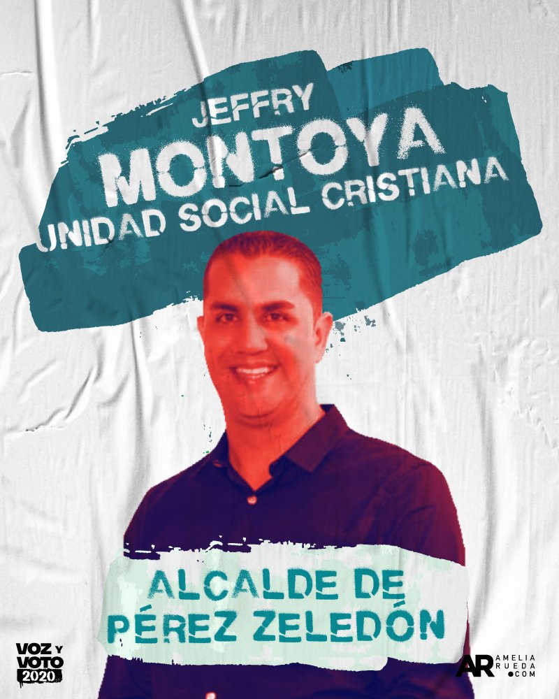 ameliarueda's tweet photo. #VozyVoto2020 Jeffry Montoya ganó la alcaldía de Pérez Zeledón. Él es uno de los 16 triunfos que acumula el partido Unidad en las elecciones municipales, según el último corte del @TSECostaRica (8:28 p.m.) Sigan los resultados aquí https://t.co/TqvKGSqQnq https://t.co/2JjSC425eX