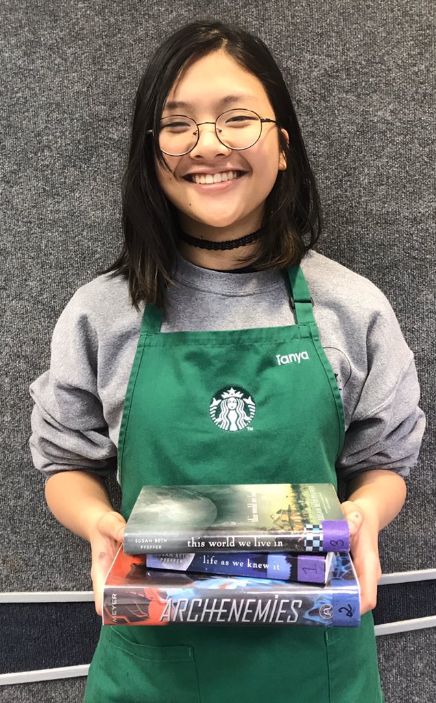 This book barista knows that Renegade(s) is more than a TicTok dance craze. She’s also hoping the moon stays put - &amp; suggests you check out Life as We Knew It and The World We Live In. <a href="/susanbpfeffer/">Susan Beth Pfeffer</a> @marissa_meyer (again!) #YAbooks <a href="/feiwelfriends/">Feiwel and Friends</a> #booklove #inspire67