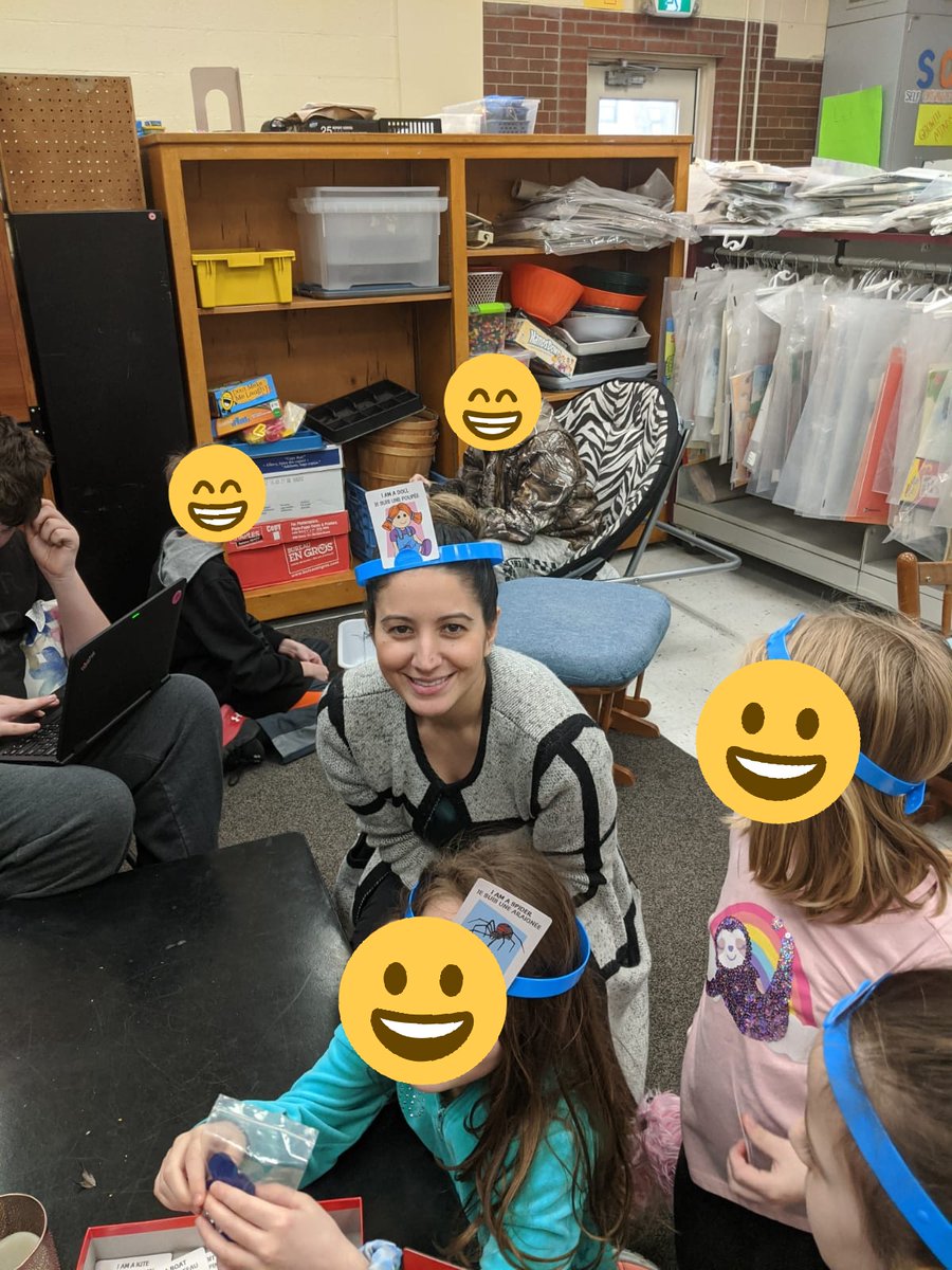 misscaro_a's tweet photo. Having some fun playing Hedbandz in the zones room! @LEADUWindsor   @CityFalcons https://t.co/NVk9sazrhW