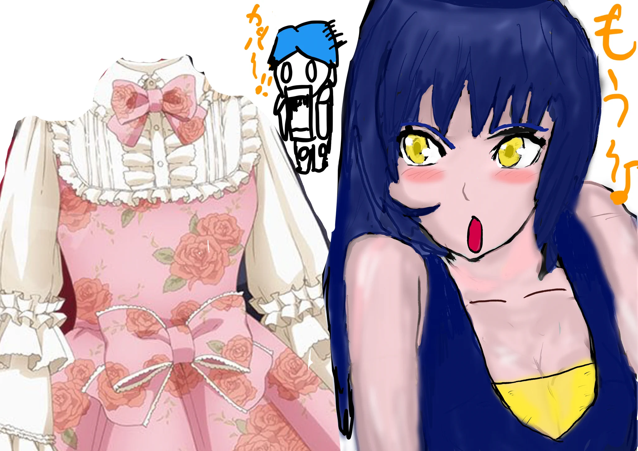 @joujinakata123 黒い雄
「え！？」
「誰も着ないから～♪私に～♪」
「もう～♪」
「神父さんたら～♪」
青い雄
カッハ～～～～～～！！！！！！！！
（キャラ変わりすぎ！？） 