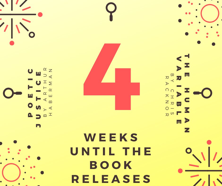 YULeapingLion's tweet image. Only four more weeks until #PoeticJustice and #TheHumanVariable are available on Amazon! #countdown #NewRelease #CrimeFiction #newbooks