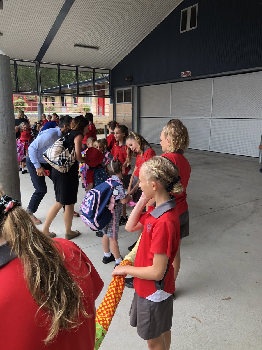 First day of Kinder with their buddies. It was an honour to step into the Principal role for a day.
