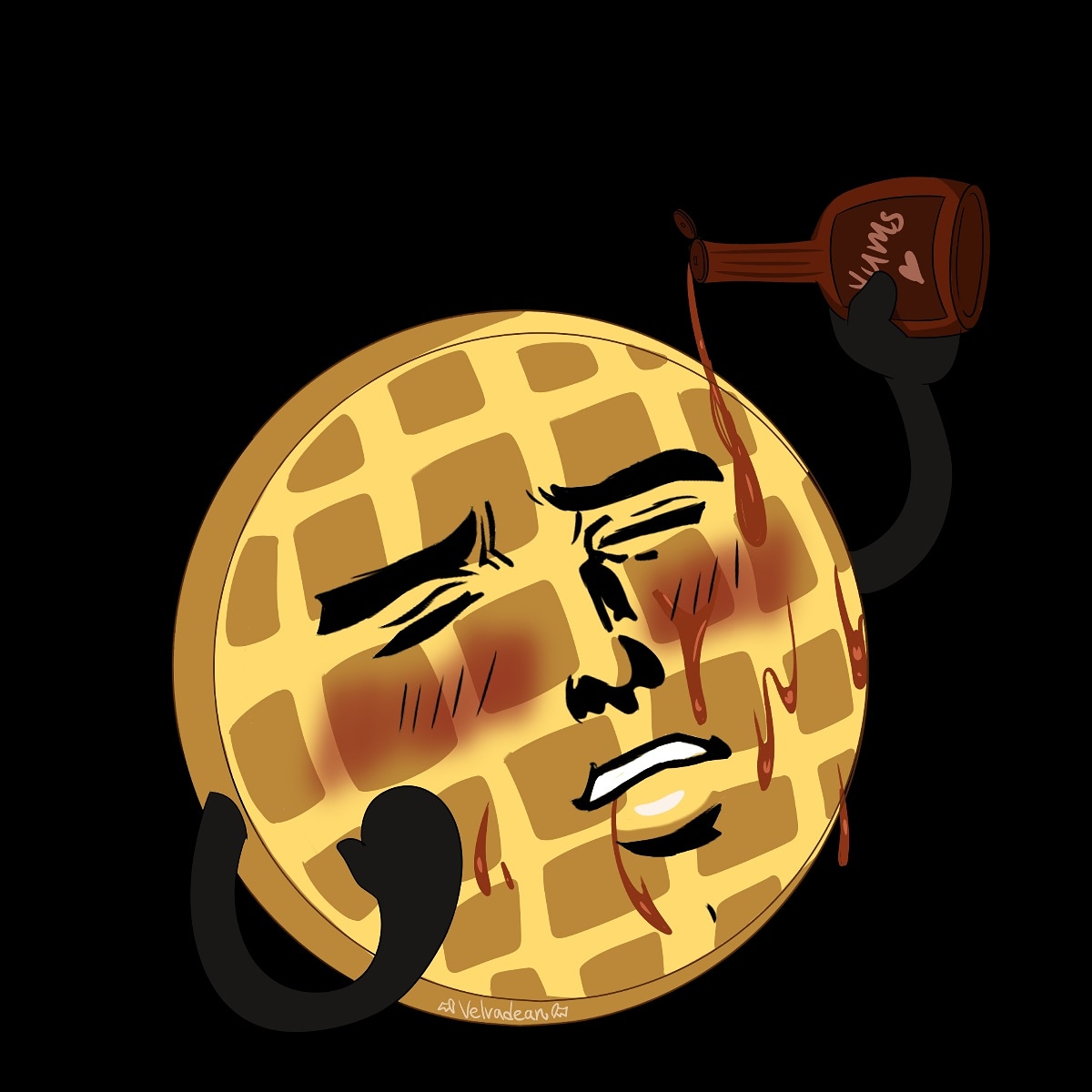 Velvadeanarts's tweet photo. This is a new kind of drawing that i had a lot of fun working with lol Commsion drawing for @creggomyeggo #digitailart #Artwork #waffles #tasty #memefaces #draw #drawingofday #digitailart #artistsoninstagram #ArtistOnTwitter https://t.co/k8yU5q1GMb