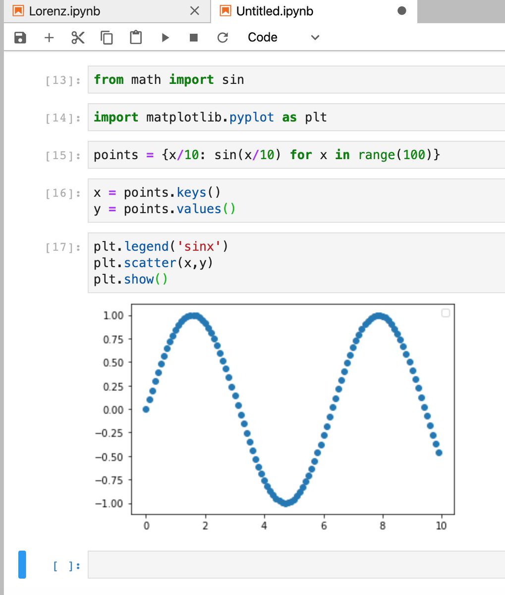 skeptycal's tweet photo. @matplotlib @_thrash_panda_ @jade_janaya That is a great tutorial. I thought I would add this since the question is so specific. This is one of the most basic ways without using too many external resources:
#math #mathplotlib #pythondeveloper #Jupyter https://t.co/xVpnI9a55a