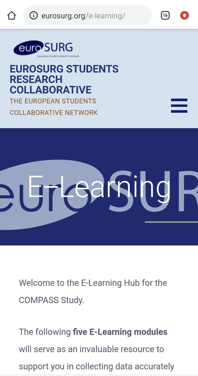 ruthbc93's tweet image. Good luck ALL @EuroSurg collaborators starting #COMPASS🧭 data collection today!

We've updated eurosurg.org website - don't forget to check:
 
📂 Supporting docs and info: eurosurg.org/compass-study-…

📚 E-learning: eurosurg.org/e-learning/

❓FAQ: eurosurg.org/faq/