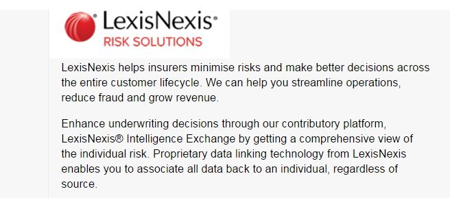 LexisInsureIN's tweet photo. Risk Insights from LexisNexis® Intelligence Exchange provides powerful data insights from industry pooled data, for accurate underwriting, improved claims decisions for India's life insurers https://t.co/J8qr87XFqe #Insurance #Underwriting #Claims #Analytics https://t.co/mxCF5uUc4w