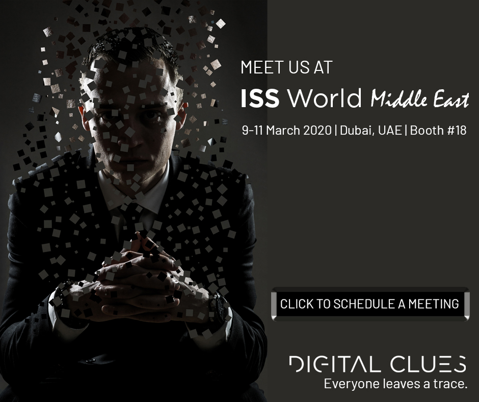 DigitalCluesAG's tweet photo. ISS WORLD MIDDLE EAST is coming soon, and we can't wait to show you what we have in store this time!
Schedule your demo now: https://t.co/HDFHa7TgdA
#DIGITALCLUES #OSINT #WEBINT #ISSDUBAI2020 #TARGETACQUISITION #BOOTH18 https://t.co/Q2xA7nwaGh