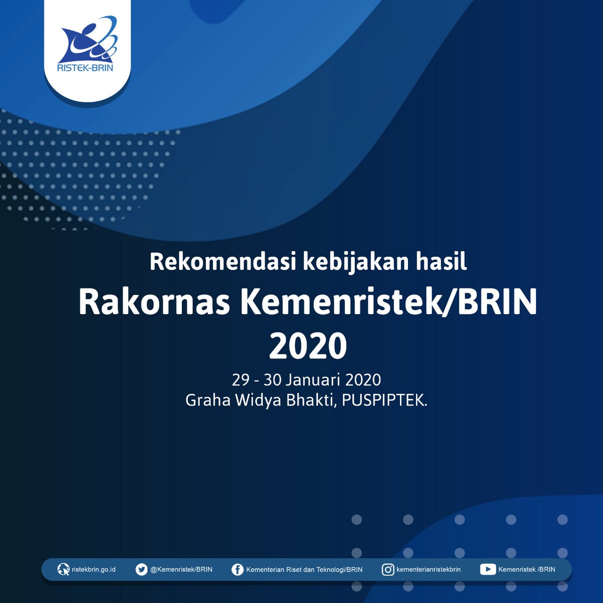 brin_indonesia's tweet photo. Dalam Penutupan #RakornasRistekBRIN2020, Menristek/Kepala BRIN Bambang Brodjonegoro menyampaikan beberapa rekomendasi kebijakan hasil dari Rakornas Kemenristek/BRIN, 29-30 Januari 2020 yang diselenggarakan di Graha Widia Bhakti, Puspiptek, Tangerang Selatan. https://t.co/pycsMl8AuO