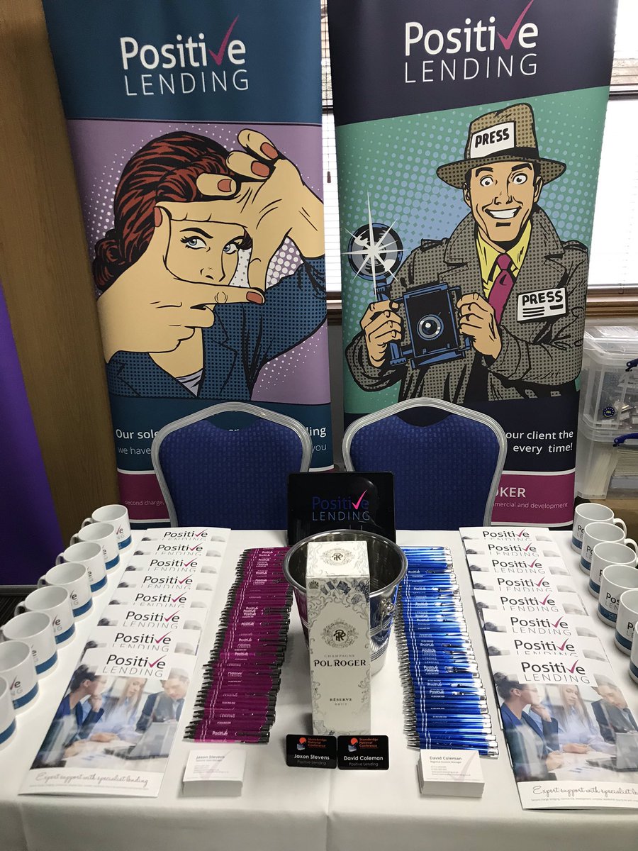 JaxonStevensBDM's tweet image. Set up &amp;amp; ready in Nottingham for the @Stonebridge_Grp 2020 conference. @dc_positive &amp;amp; I are on stand 30 ready to talk about all things @PositiveLendUK Looking forward to catching up with lots of new &amp;amp; exsisting brokers.Enter our prize draw for a bottle of bubbly 🥂🍾 #topnetwork