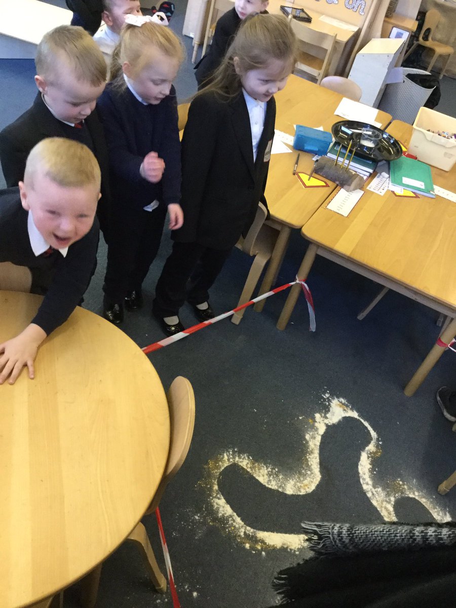 MissMaxfieldREM's tweet photo. Something strange has happened in our classroom “There’s evidence!” “Where is he?” “Lets be detectives.” @nsprimary https://t.co/28kkPYms18