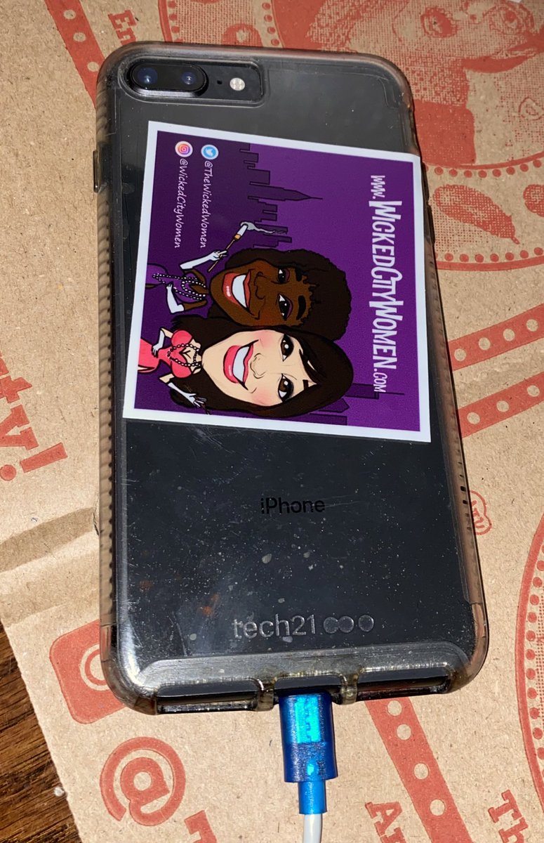 nycgirl811's tweet photo. The guy I have a not so discreet crush on, put my sticker on his phone tonight. ๐ @thewickedwomen #PoorAim #HesProllyGoingToSeeThis #TooLate #ImAllIn #HiISeeYou https://t.co/6ITBmlWSEm