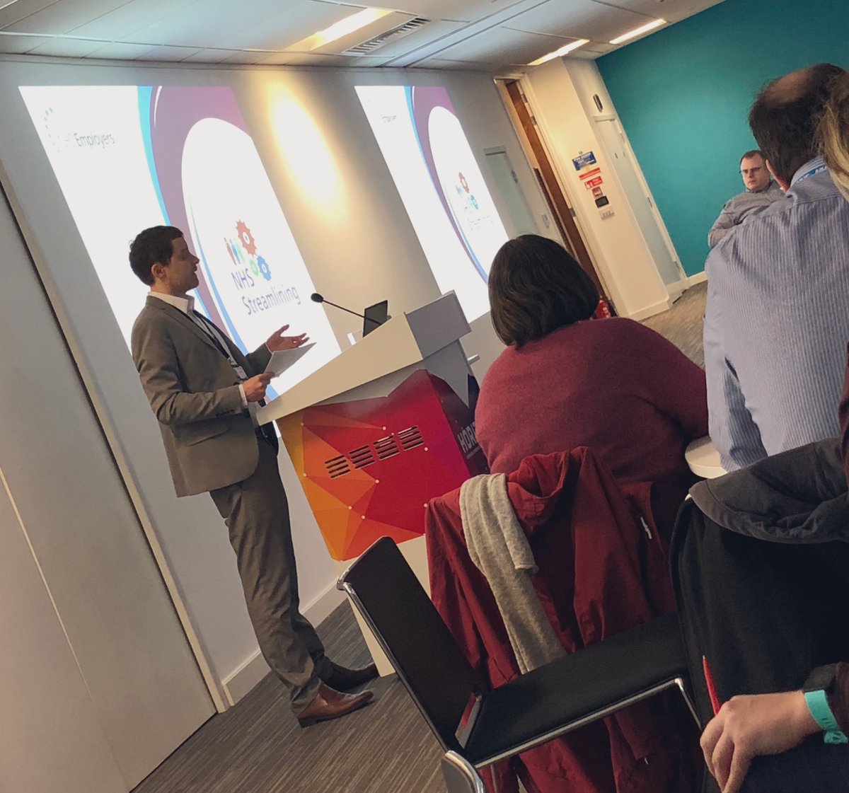 KymMorley26's tweet photo. @mrdavidprater presenting how @NHSEmployers support the national #NHSStreamlining agenda https://t.co/fpvVdIK0ww