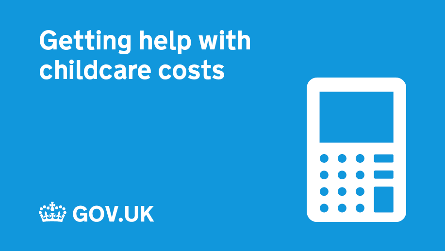 Image text: Getting help with childcare costs
Image description: Calculator