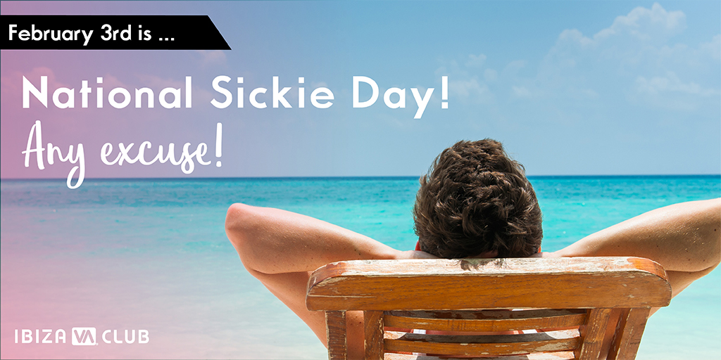 ibizavapeclub's tweet photo. We've all done it! It's National Sickie Day. Like and retweet our post and tell us the best sickie day excuse you've ever used. The winner will get a treat from Ibiza Club. #nationalsickieday2020 #ibizavapeclub #ibizavibes #safevapeuk #vaping #pullasickie https://t.co/Vd00O4mwp2