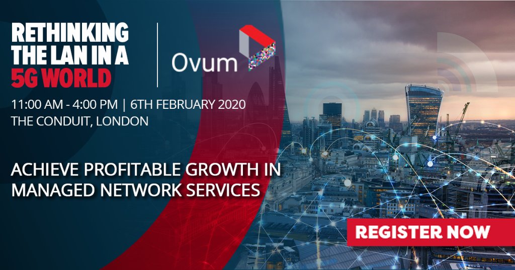 Rethinking the LAN in a 5G World

Join senior leaders from European telcos, as they discuss the current landscape of the LAN and managed network services, profit potential in developing and delivering end-to-end managed services, and more. Register now: bit.ly/37iIkas