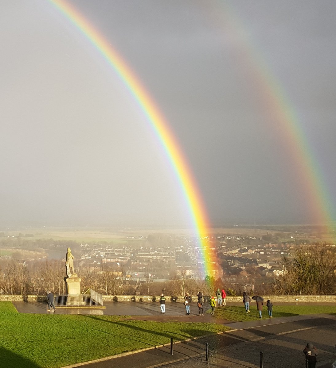 Double rainbows on the Stirling Castle Esplanade