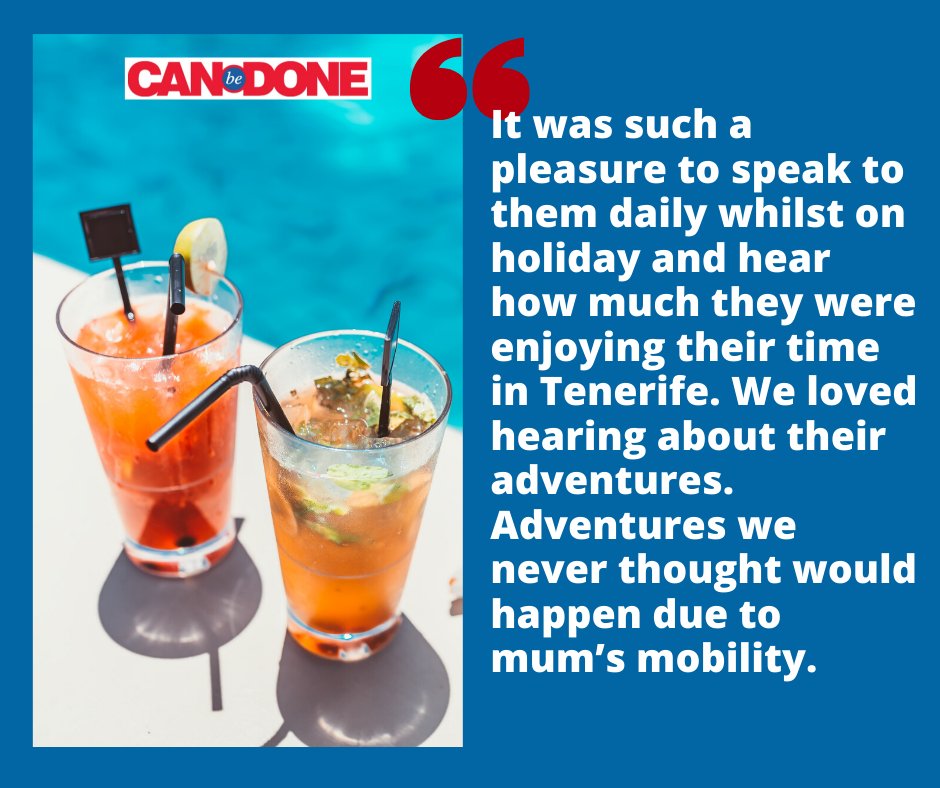 Thank you for letting us know that Can Be Done's holidays have helped your family to have some real adventures! We're feeling very appreciated :)  

#Adventures #CanBeDone