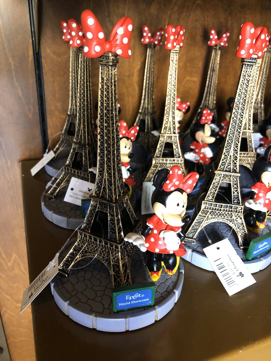 mickeynet023's tweet photo. エッフェル塔 + キャラクターの置物。ミッキー&ミニーは観光気分で、スティッチとチップ&デールはよじ登っちゃってます。
#MNWDW #WDW2019SEP #Epcotshopping https://t.co/c2OQ0HBC5T