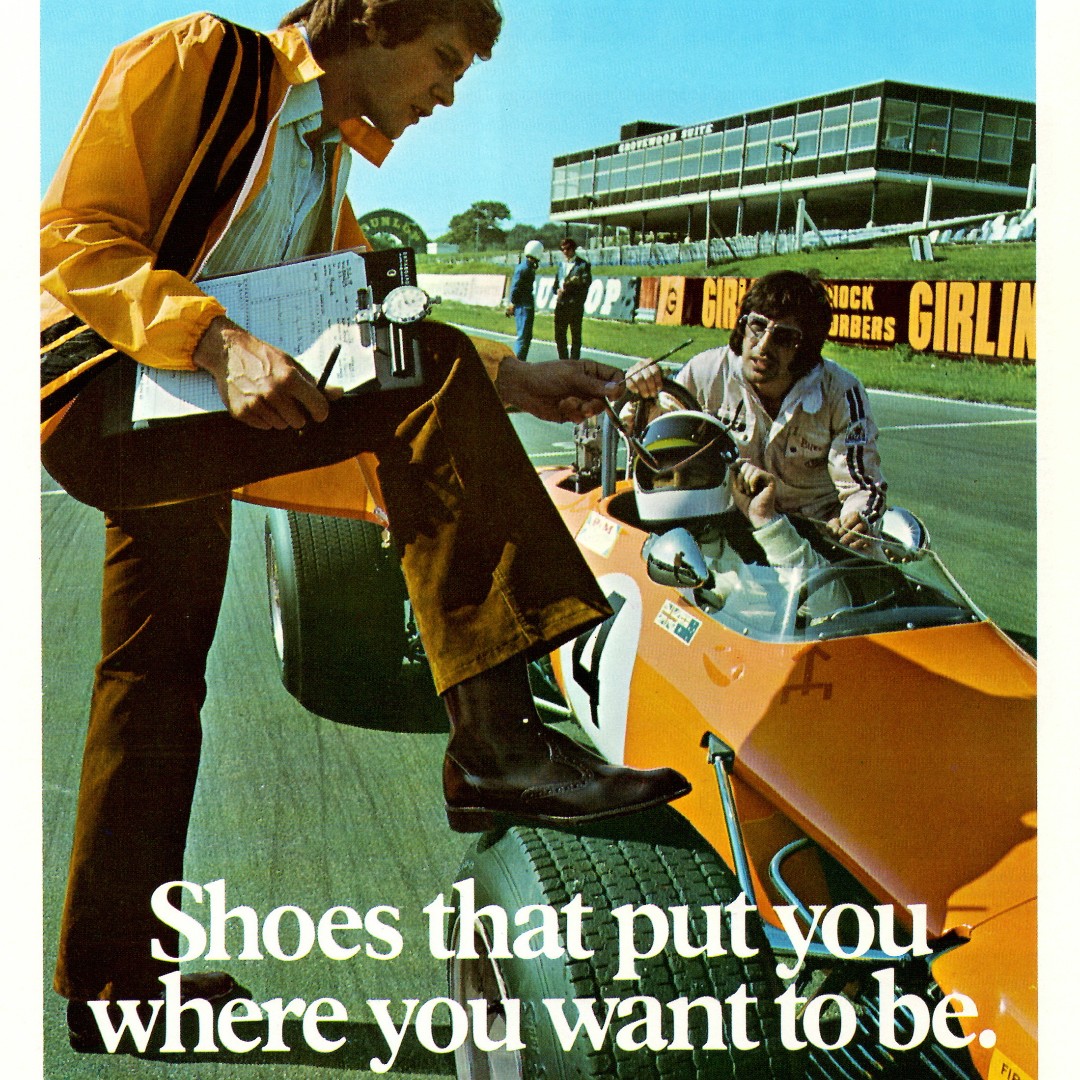 RetroMagAds's tweet photo. "Hey, like my crotch up in your face? Or just taking a look at my rad @clarksshoes Visas fam?" https://t.co/y3ZBdjUXb2
#retromagads #singleseater #flares #1970sfashion #racing https://t.co/2YLJHc94PD