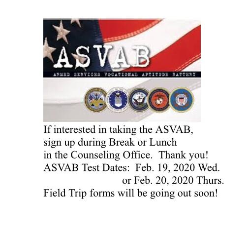 SharksOf2020's tweet photo. Good Afternoon SSHS Seniors !! If you are interested in taking the ASVAB, read the info below ! 😊💙🦈 https://t.co/LMtLj0eP7L