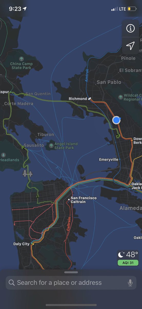 A partial map of my journey