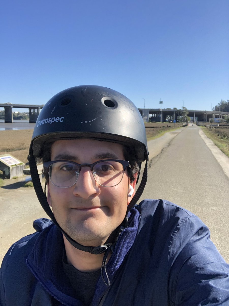 A selfie while I was riding my bike