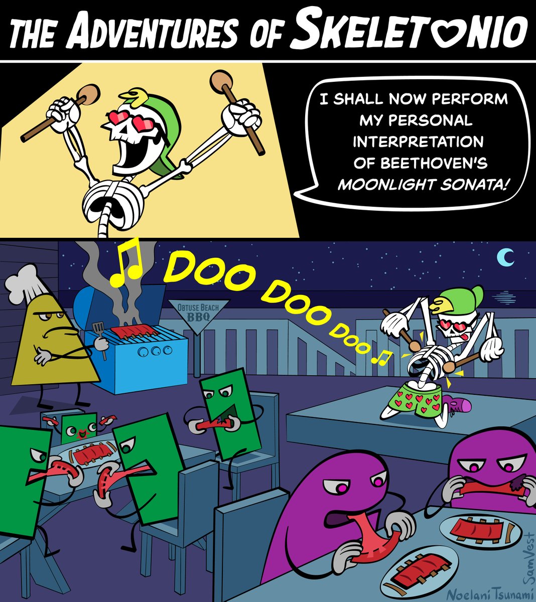 samvestcomics's tweet photo. "The Adventures of Skeletonio" collaboration with @Noelanitsunami #comics #childrensbook https://t.co/3h2wUX5LK9