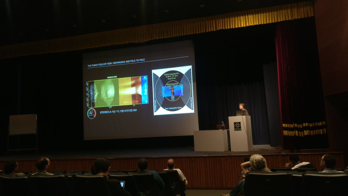 ydnad0's tweet photo. Sarah Gibson @HAOSunEarthLab discussing the @NASASun @SwRI #PUNCH mission concept to image the Sun's wind and magnetic storms through the inner heliosphere. The massive field of view would enable observations of impacts on the Earth's magnetosphere. #APSPM2020 #APSPM https://t.co/zCxrIQMmiS