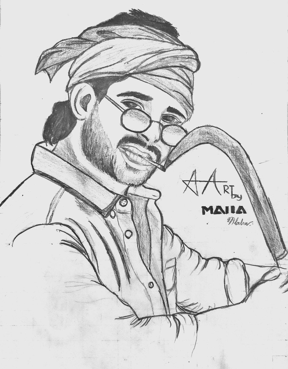 mahanth_maha's tweet photo. A sketch of @alluarjun garu's still from #AlaVaikunthapuramuloo ❤️ by me.
#AVPL is one of the best film As the records shows and music 👌 (no words).

(I tried my level best as am learning just now to draw 💁🏻‍♂️ )

#AlluArjun
#IndustrySensationAVPL 
#SankranthiWinnerAVPL
#Artbyme https://t.co/5bNOUflqW4
