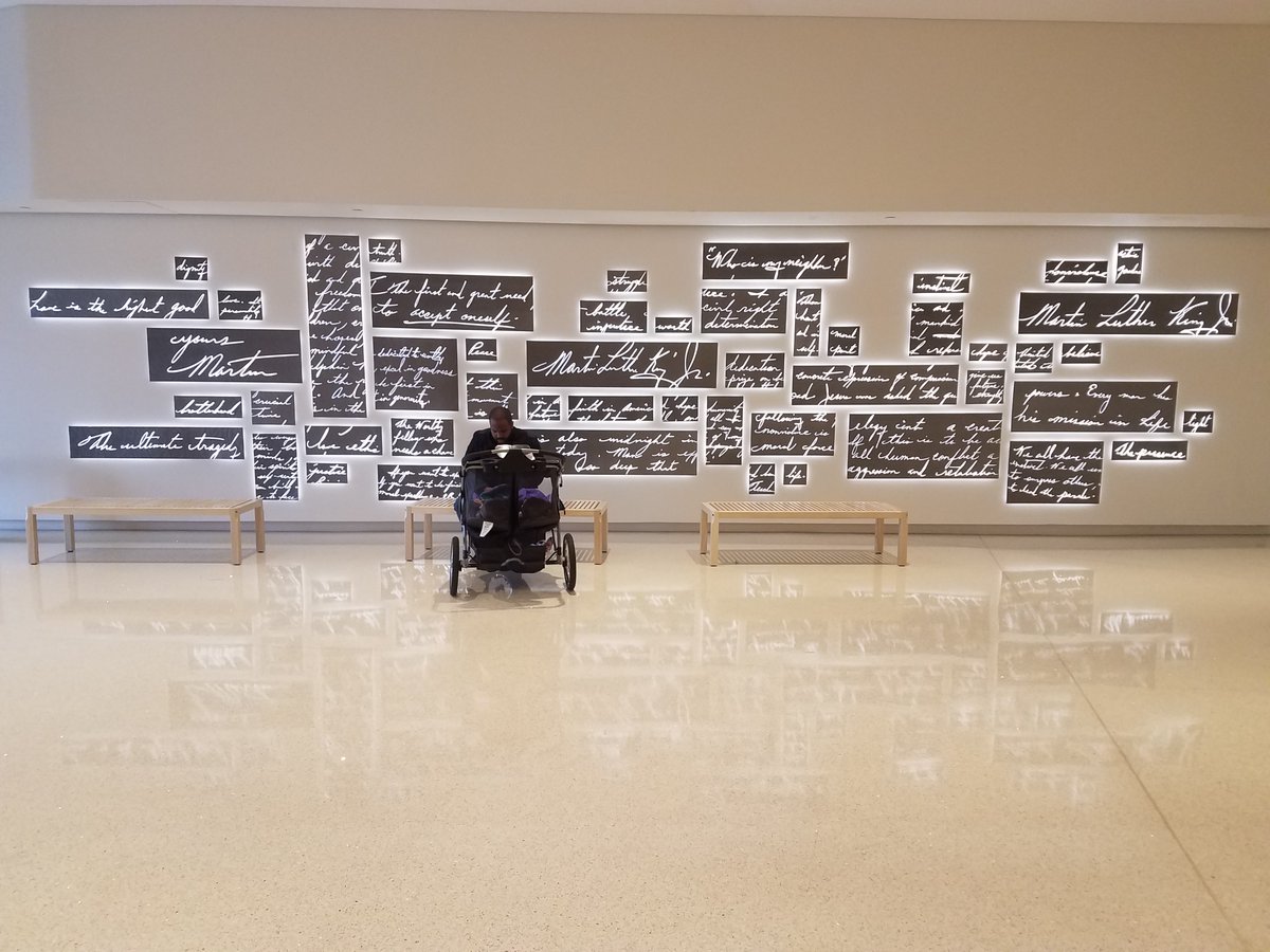 Literarilymyway's tweet photo. Yesterday I spent a few hours at the National Center for Civil and Human Rights in Atlanta. Words cannot express the emotions. The visit and several relative children and YA books will be the topic of an upcoming blog post. #CivilRights #HumanRights #ctr4chr #MLKWeekend #MLKDay https://t.co/oZt619uLoI