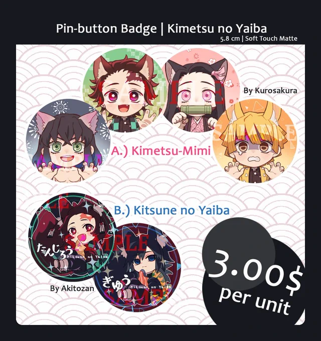 Me &amp; Akito's KNY goods now available for overseas on Bigcartel !~
[Pre-order Until ~ 20 Feb 2020 | 予約受付は2/20までです。 ]
https://t.co/ShVpqbkJQI

#kimetsunoyaiba #knyfanart 