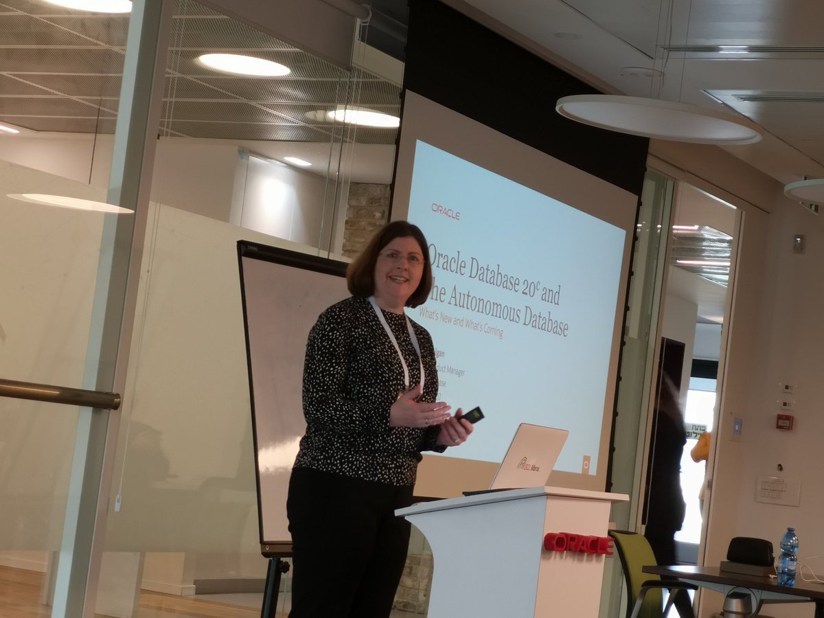 Kicking off #ilOUGTechDays2020 with <a href="/SQLMaria/">Maria Colgan</a> in the morning keynote about <a href="/OracleDatabase/">Oracle Database</a> #20c and the Autonomous Database